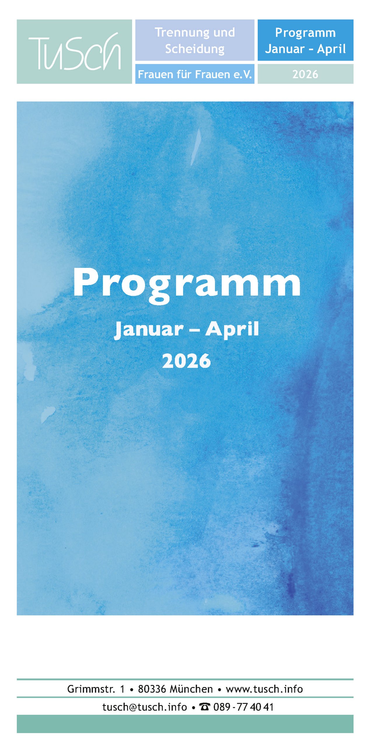 Vorschaubild TuSch Programmheft Januar bis April 2026